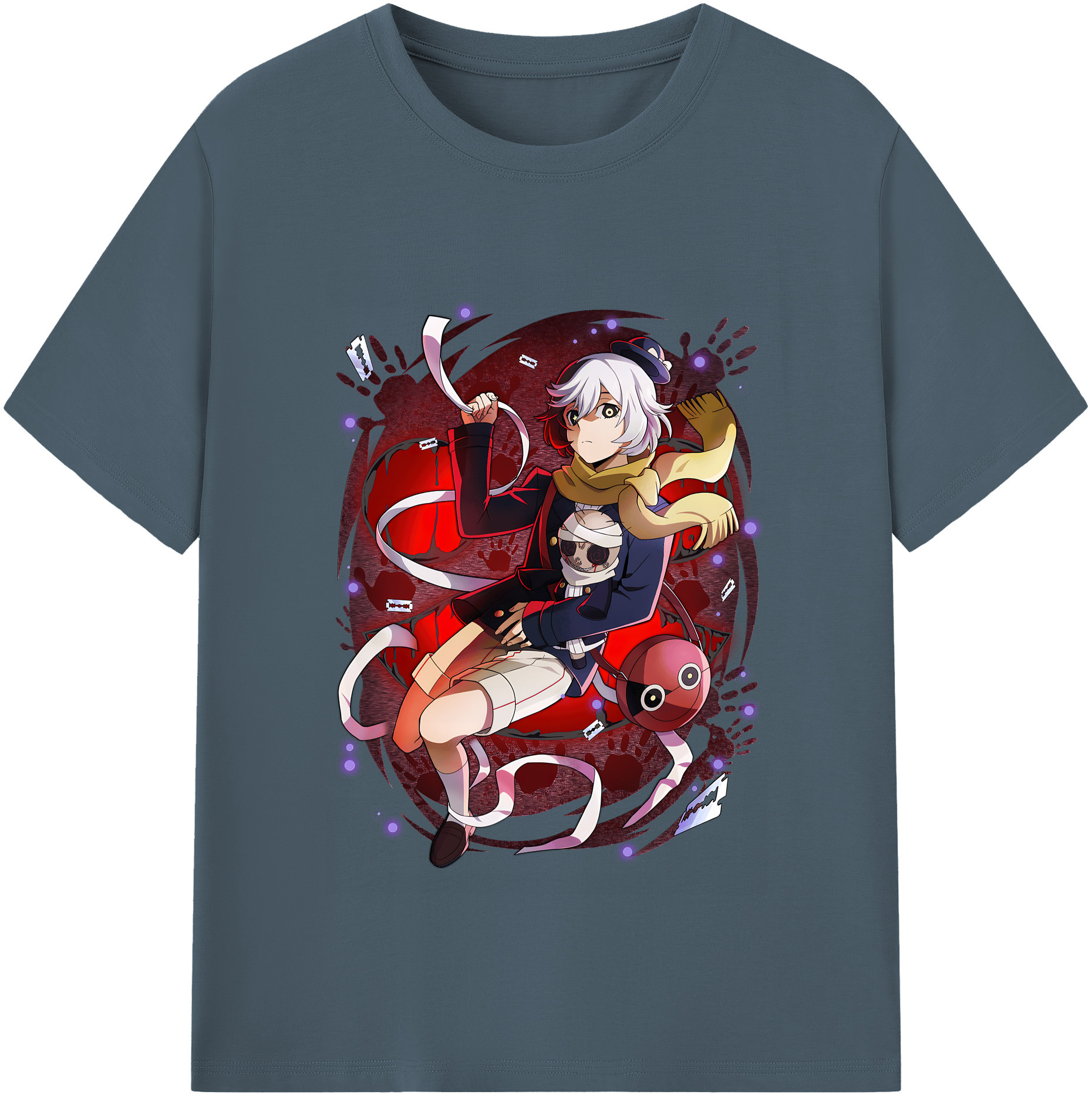 （画像用） 文豪ストレイドッグス Bungo Stray Dogs 綿100％半袖Tシャツ（フロントプリント）